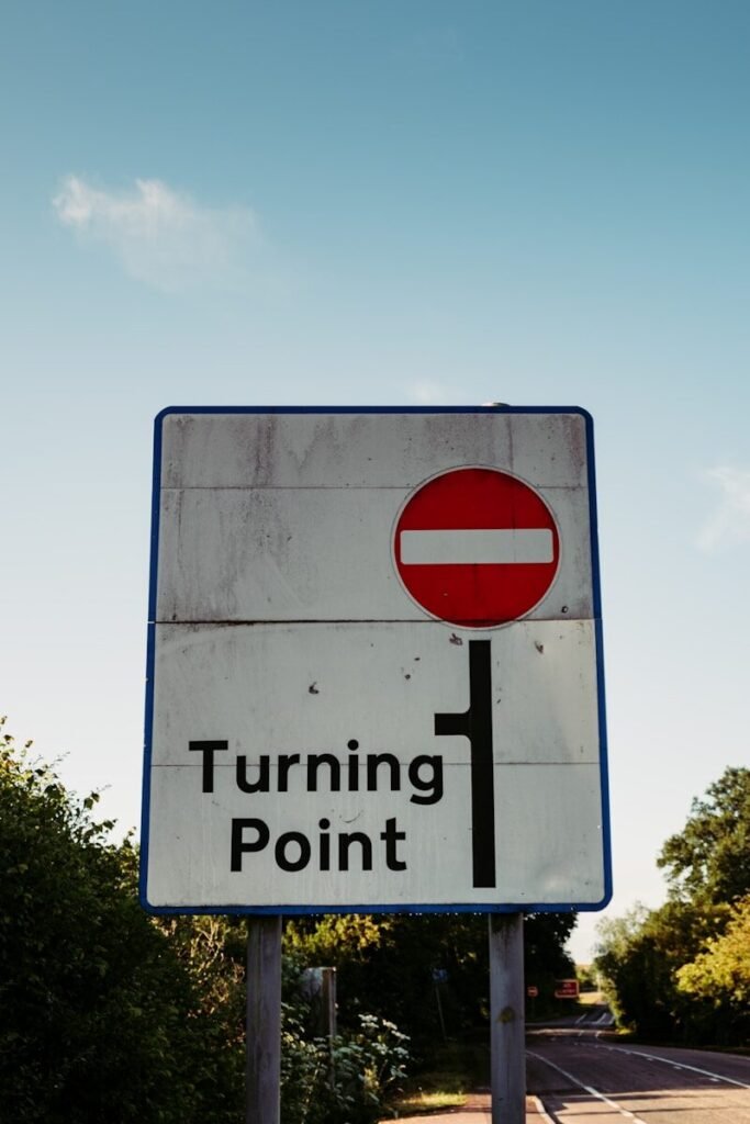 Transformational Retreat Experience – Turning Point Sign.