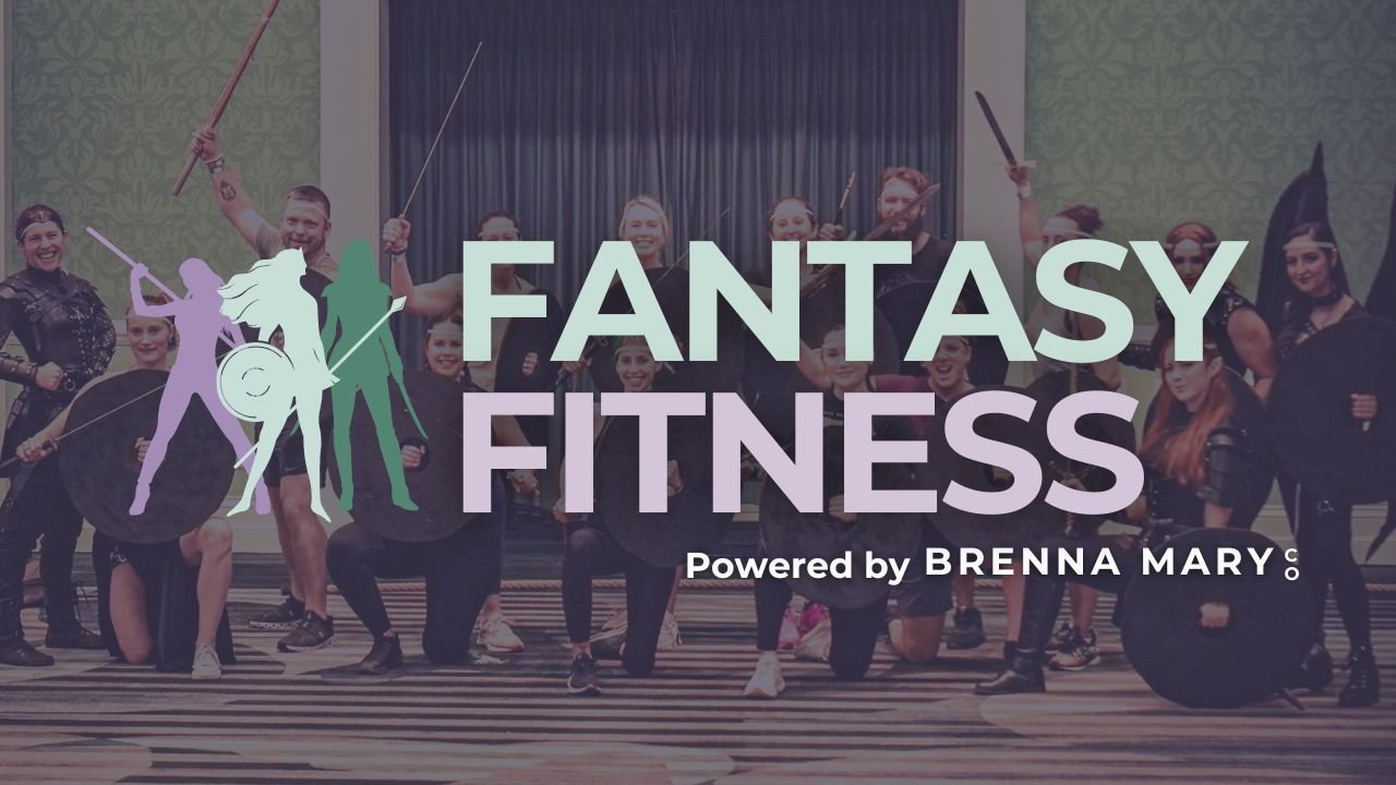 Fantasy Fitness logo, powered by Brenna Mary Co.